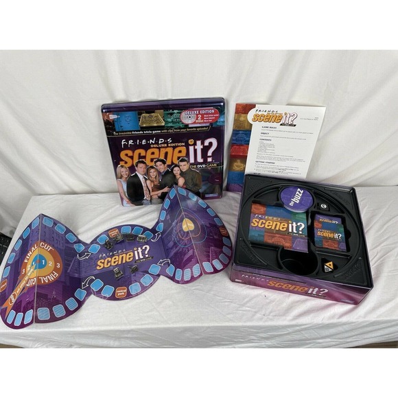Friends Scene It? Deluxe 2 Disc Edition - Tin Metal Box - Complete - Picture 1 of 4